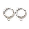 Tarnish Resistant 201 Stainless Steel Huggie Hoop Earring Findings STAS-P283-01Z-P-1