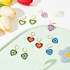 DIY Heart Drop Earring Making Kit DIY-GA0003-92-6