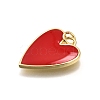 Brass Enamel Pendants KK-K401-14G-09-2