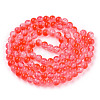 Transparent Crackle Baking Paint Glass Beads Strands X1-DGLA-T003-01A-12-2