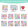 AHADERMAKER 10 Cards Faceted Heart Acrylic Rhinestone Stickers STIC-GA0001-01-2