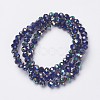 Electroplate Transparent Glass Beads Strands EGLA-A034-T4mm-Q08-2
