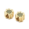Brass Micro Pave Cubic Zirconia European Beads KK-Q006-41G-02-2