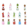 Fashewelry 28Pcs 4 Style Glass Wishing Bottle Pendant Decorations GLAA-FW0001-01-8