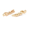 Brass Micro Pave Clear Cubic Zirconia Pendants ZIRC-Z019-33G-NR-3