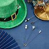 7Pcs Brass Brooches JEWB-DR00034-4