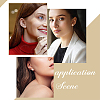 3 Pairs 3 Colors ABS Imitation Pearl Cuff Earrings EJEW-AN0004-65-3