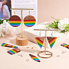 Resin & Walnut Pendants DIY Dangle Earrings Making Kits DIY-TA0011-03A-8
