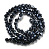Transparent Electroplate Glass Beads Strands GLAA-F029-3mm-C02-2