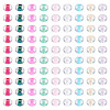 500Pcs Inside Colours Transparent Glass Seed Beads SEED-TA0001-75-3