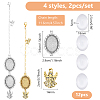 DIY Oval & Angel Alloy Graduation Cap Fringe Pendant Decoration Making Kits HJEW-DC00044-2
