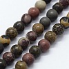 Natural Dendritic Jasper Beads Strands G-I199-20-6mm-1