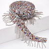 Iron & Resin Tassels Ribbon OCOR-WH0105-071-6