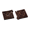 Natural Walnut Wood Pendants WOOD-T032-01-2