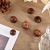 Openable Wood Pendants WOOD-WH0001-08-4