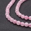 Natural Rose Quartz Beads Strands G-G099-F6mm-15-3