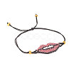 Glass Seed Beaded Link Bracelets IH4202-5-1
