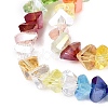 Electroplate Transparent Glass Beads Strands EGLA-Q139-01A-A29-3