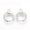 Brass Huggie Hoop Earring Findings X-KK-R071-08P-1