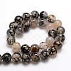 Dyed Natural Agate Round Beads Strands G-E321A-14mm-04-2