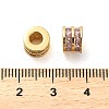 Brass Micro Pave Cubic Zirconia Beads KK-D093-04G-01-3