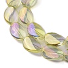 Transparent Electroplate Glass Bead Strands EGLA-C001-FR03-3
