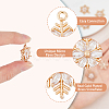 SUPERFINDINGS 10Pcs Brass Micro Pave Clear Cubic Zirconia Pendants ZIRC-FH0001-39-4