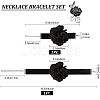 Gothic Cloth Flower Cord Bracelet & Choker Necklace NJEW-CP0001-04A-2