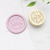 Golden Tone Wax Seal Brass Stamp Heads AJEW-U008-02G-16-1