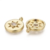 Brass Micro Pave Clear Cubic Zirconia Pendants KK-F821-23-3