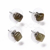 Gemstone Ear Studs EJEW-K091-01P-2