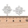 Brass Micro Pave Clear Cubic Zirconia Connector Charms CU-CBA7BFE-03F-P-3