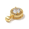 Brass Micro Pave Cubic Zirconia Pendants KK-B059-30G-3