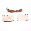 Wood Cutouts Ornaments WOOD-WH0112-75-1