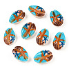Printed Cowrie Shell Beads X-SSHEL-T013-01C-1