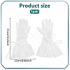 Satin Lace Bridal Short Gloves AJEW-WH0473-10-2