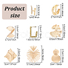 8 Pairs 8 Style Gingko Leaf & Fan & Spiral & Trapezoid Alloy Dangle Stud Earrings for Women EJEW-AN0001-45-2