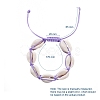 Natural Cowrie Shell Braided Beads Bracelets BJEW-JB05057-7