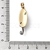 Brass Micro Pave Clear Cubic Zirconia Pendants KK-E799-10GP-3