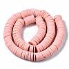 Flat Round Handmade Polymer Clay Beads CLAY-R067-12mm-18-3