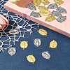 20Pcs 2 Colors Holy Oval Carved Virgin Mary Tibetan Style Alloy Chandelier Component Links TIBE-FS0001-15-10