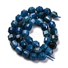 Natural Banded Agate(Dyed & Heated) Beads Strands G-C171-D01-01-3
