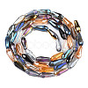 Electroplate Transparent Glass Beads Strands EGLA-Q026-014-2