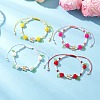 Glass Seed Bead and Resin Braided Bead Bracelets for Women BJEW-MZ00237-4