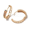 Brass Micro Pave Colorful Cubic Zirconia Hoop Earrings EJEW-M238-70KCG-2