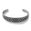 304 Stainless Steel Cuff Bangles BJEW-P307-02B-P-2