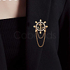 8Pcs 4 Style Crystal Rhinestone Helm Safety Pin Brooch JEWB-FH0001-21-5