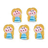 Spray Painted Opaque Resin Cabochons CRES-S302-82-1
