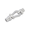 Tarnish Resistant 304 Stainless Steel Magnetic Clasps with Glue-in Ends STAS-K282-02P-1