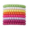Acrylic Rondelle Beaded Stretch Bracelets Set BJEW-JB11020-02-1